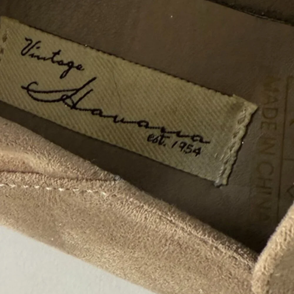 VINTAGE HAVANA Taupe Beige Polly Suede Loafers